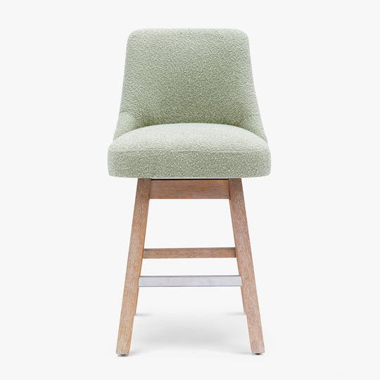 Genevieve 26" Upholstered Swivel Counter Height Bar Stools (Set of 2)