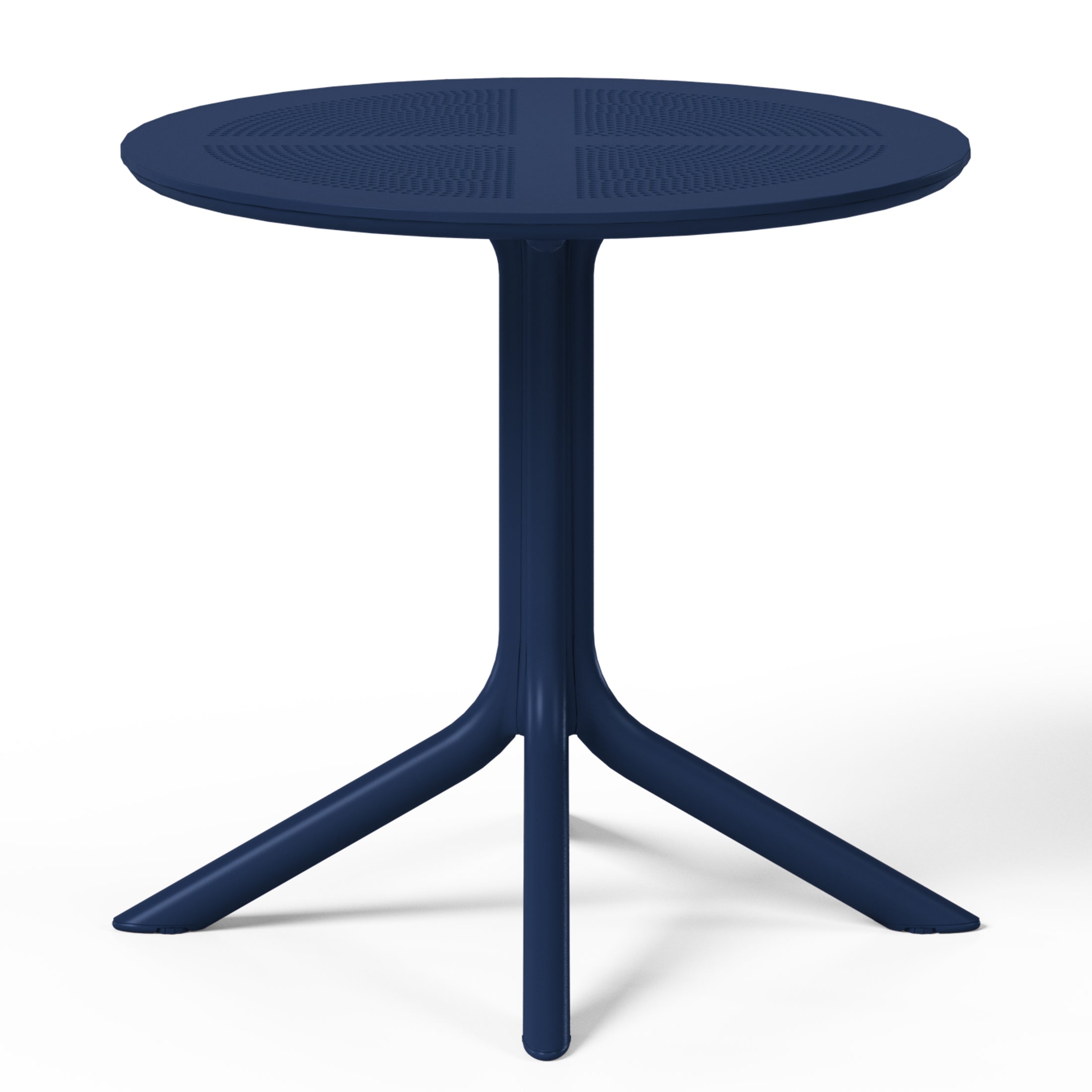 Playa 5-Piece Modern Round Patio Dining Table Set with Stackable Patio Dining Chairs