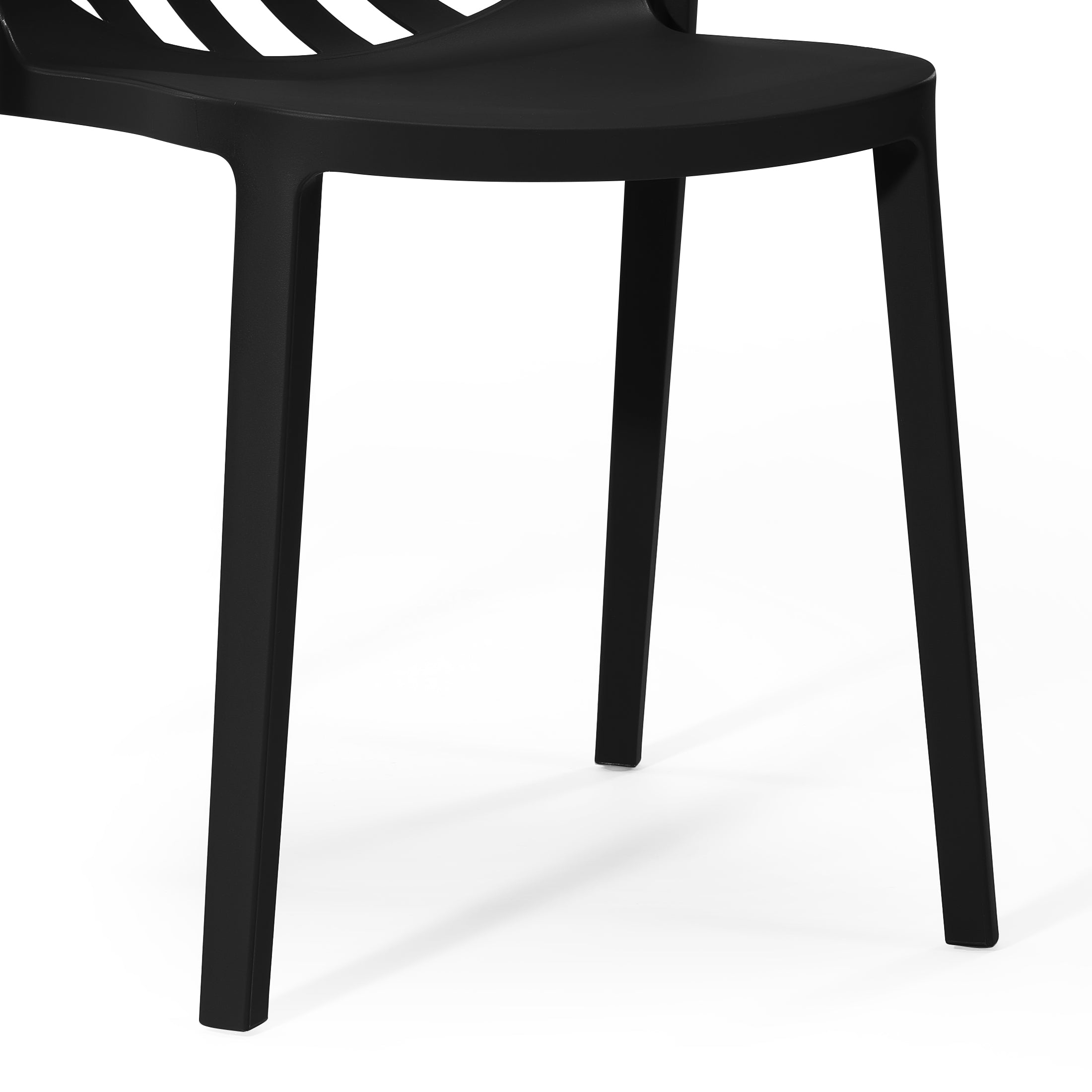 Playa Outdoor Modern Stackable Polypropylene Plastic Patio Bistro Dining Side Chairs (Set of 2)