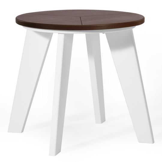 Pacifica HDPE Plastic Outdoor Round Adirondack Patio Side Table