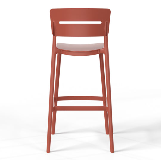 Playa Stackable Polypropylene Resin Plastic Outdoor Patio Bar Stools (Set of 2)