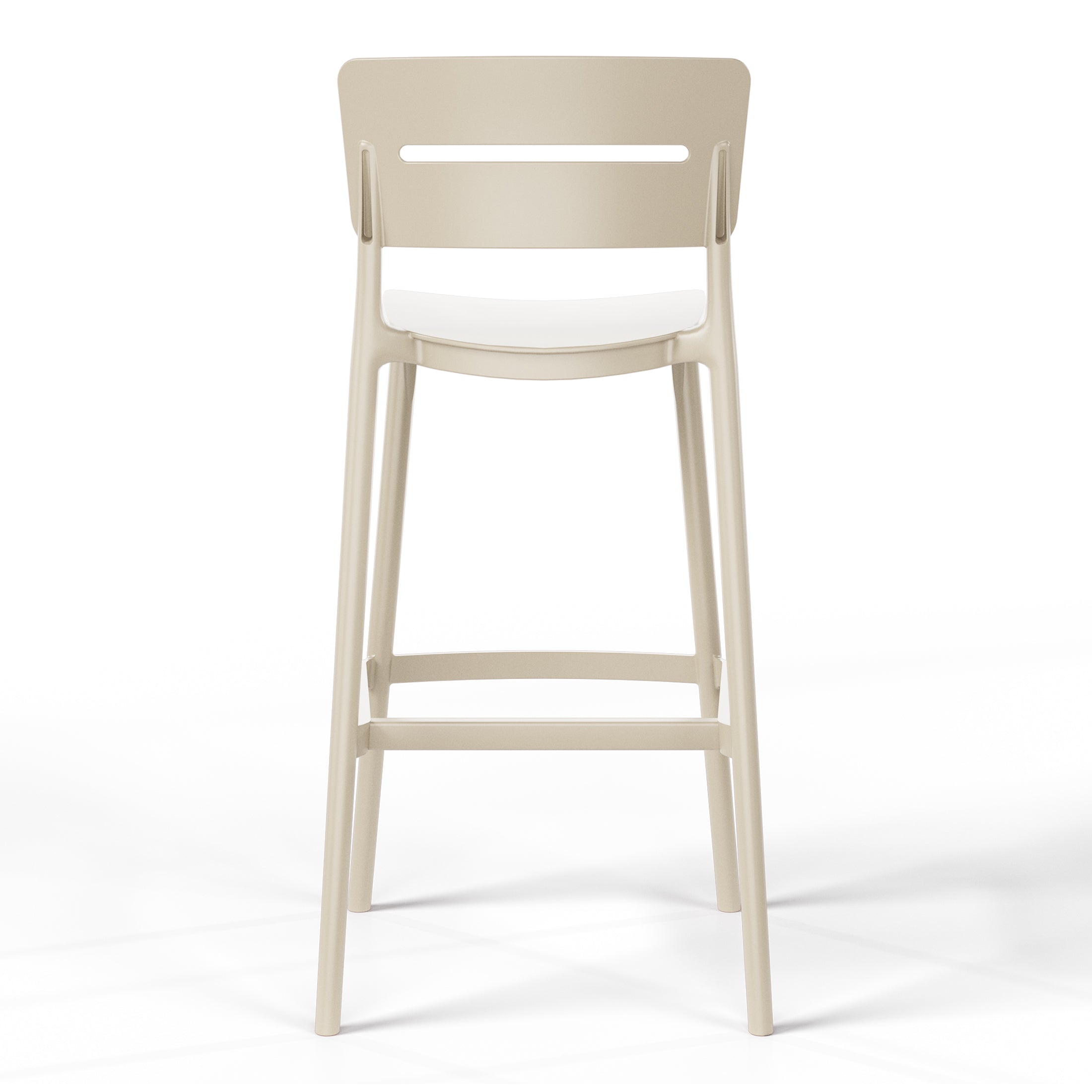 Playa Stackable Polypropylene Resin Plastic Outdoor Patio Bar Stools (Set of 2)