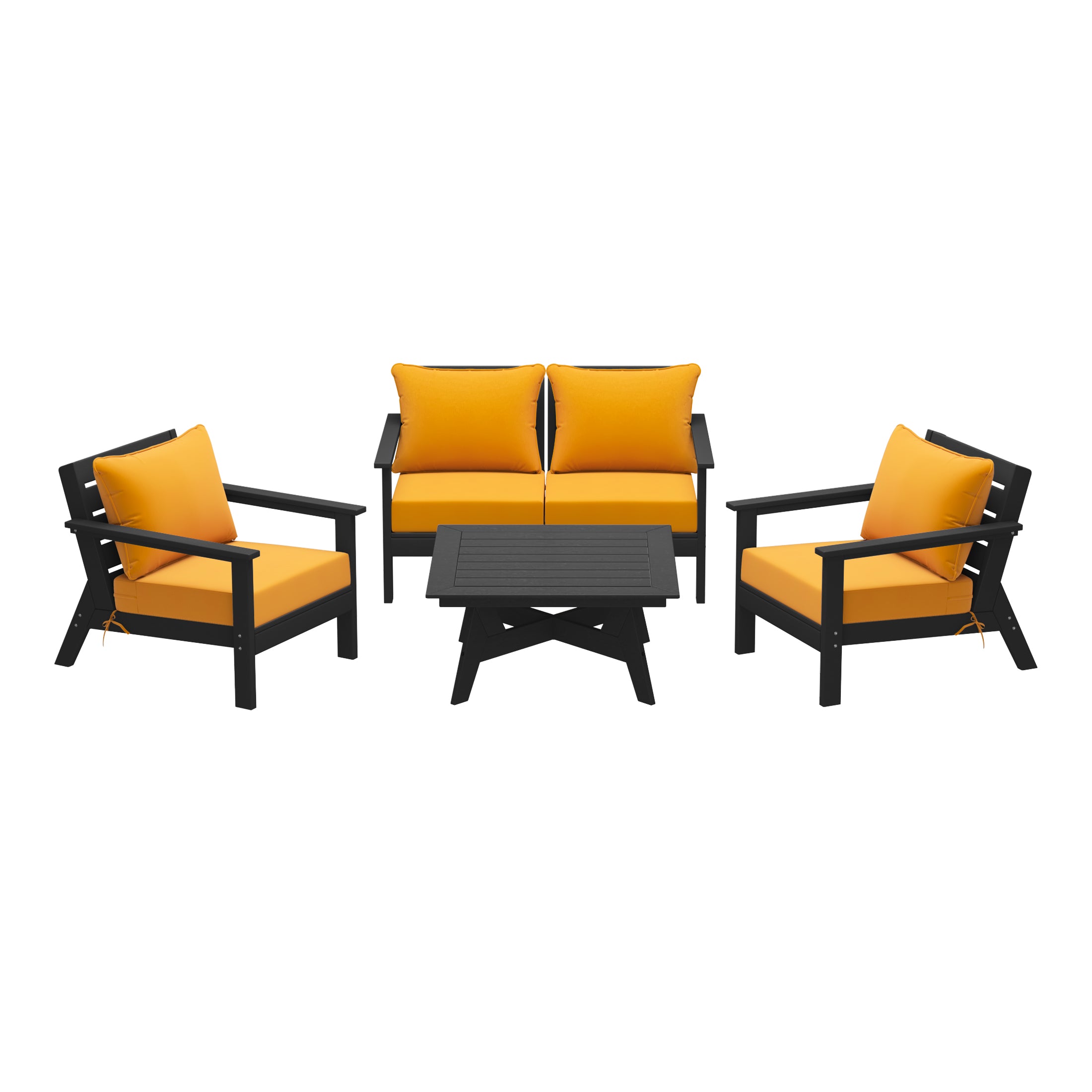 Avalon Outdoor 5-Piece Modular Sectional Patio Furniture Sofa Set