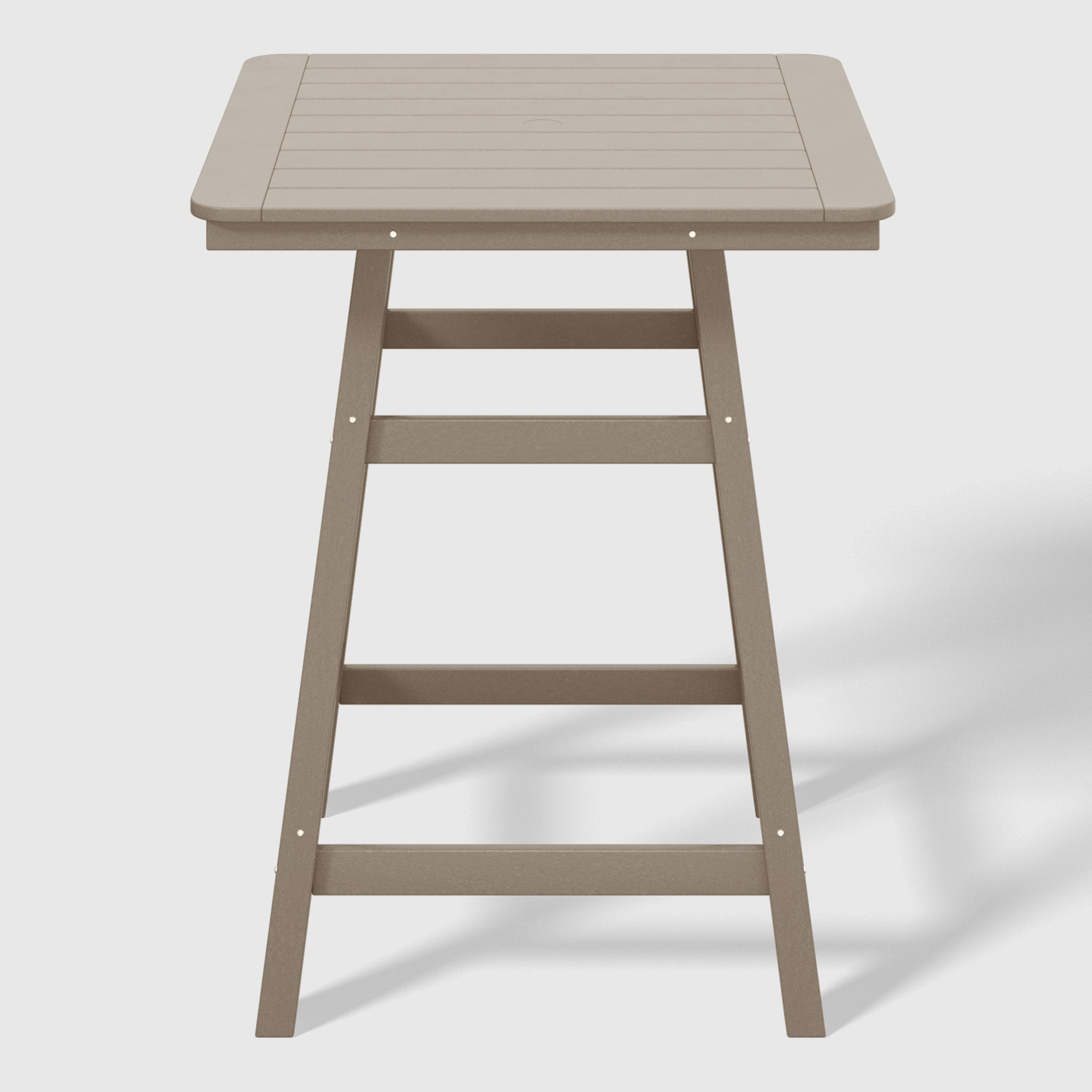 Malibu 5-Piece HDPE Outdoor Patio Dining Bar Bistro Table Set with Counter High Bar Stool