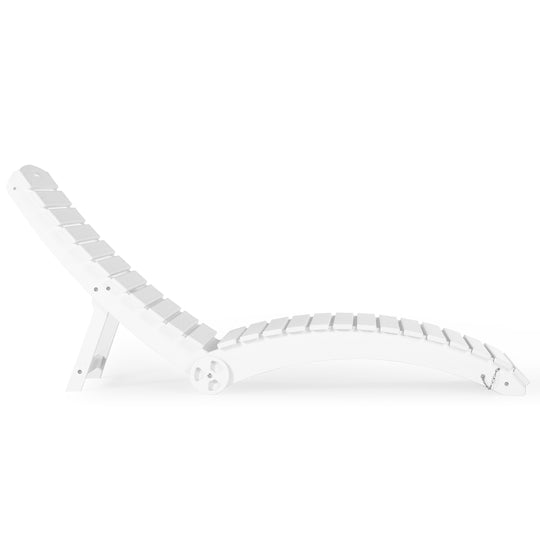 Outdoor HDPE In-Pool Patio Chaise Lounge Chair With Wheels