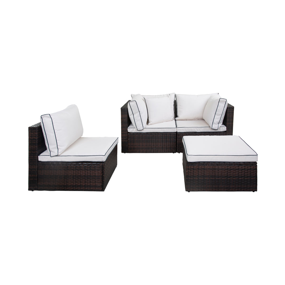 Santorini 4-Piece Outdoor Patio Sofa Sectional Set