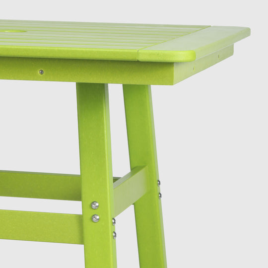 Malibu 30" Square Outdoor Patio Bistro Bar Table With Umbrella Hole