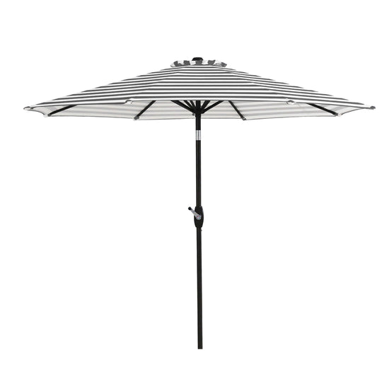 Paolo 9 ft. Patio Umbrella with Black Round Weight Base Kit