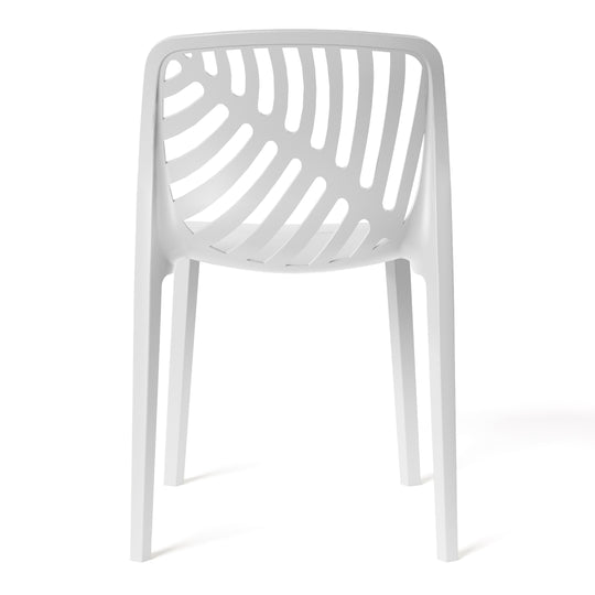 Playa Outdoor Modern Stackable Polypropylene Plastic Patio Bistro Dining Side Chairs (Set of 2)