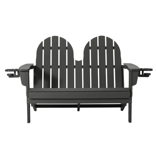St. Augustine Outdoor Patio 49" HDPE Folding Adirondack Garden Bench