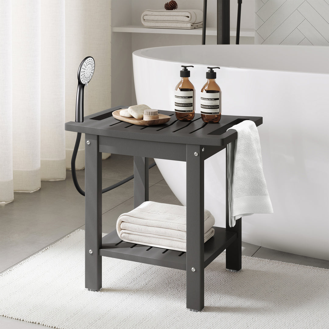 Sage HDPE Poly Plastic Waterproof Bathroom Shower Bench