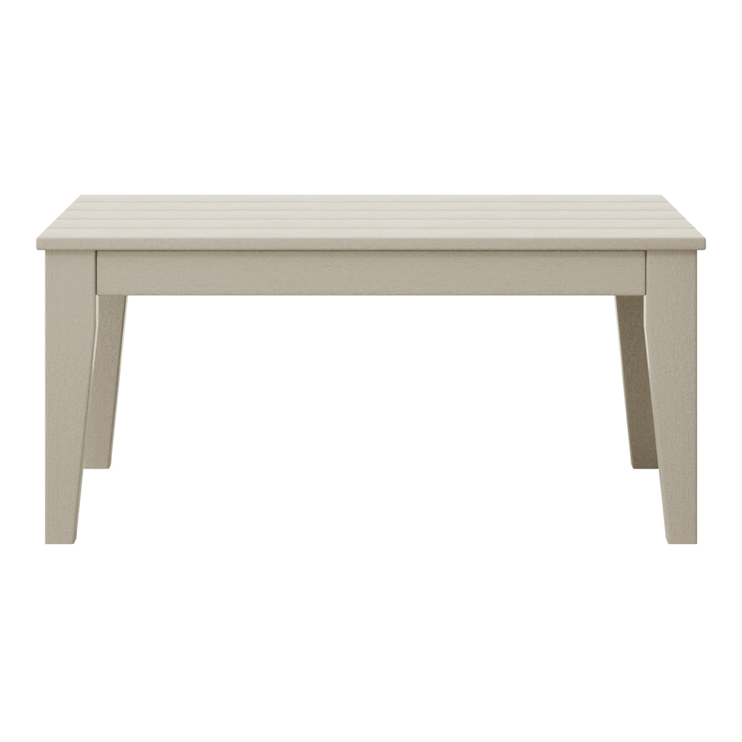 Malibu Low Outdoor HDPE Patio Rectangle Coffee Table