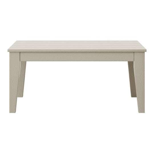 Malibu Low Outdoor HDPE Patio Rectangle Coffee Table