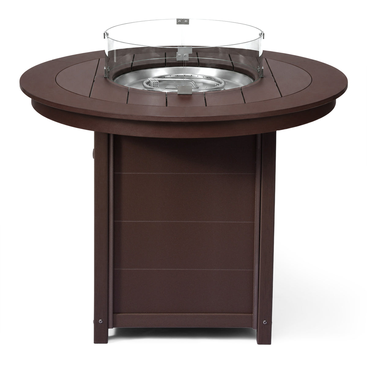 Helios 47" Modern Outdoor Patio Propane Round Counter Height Fire Pit Table