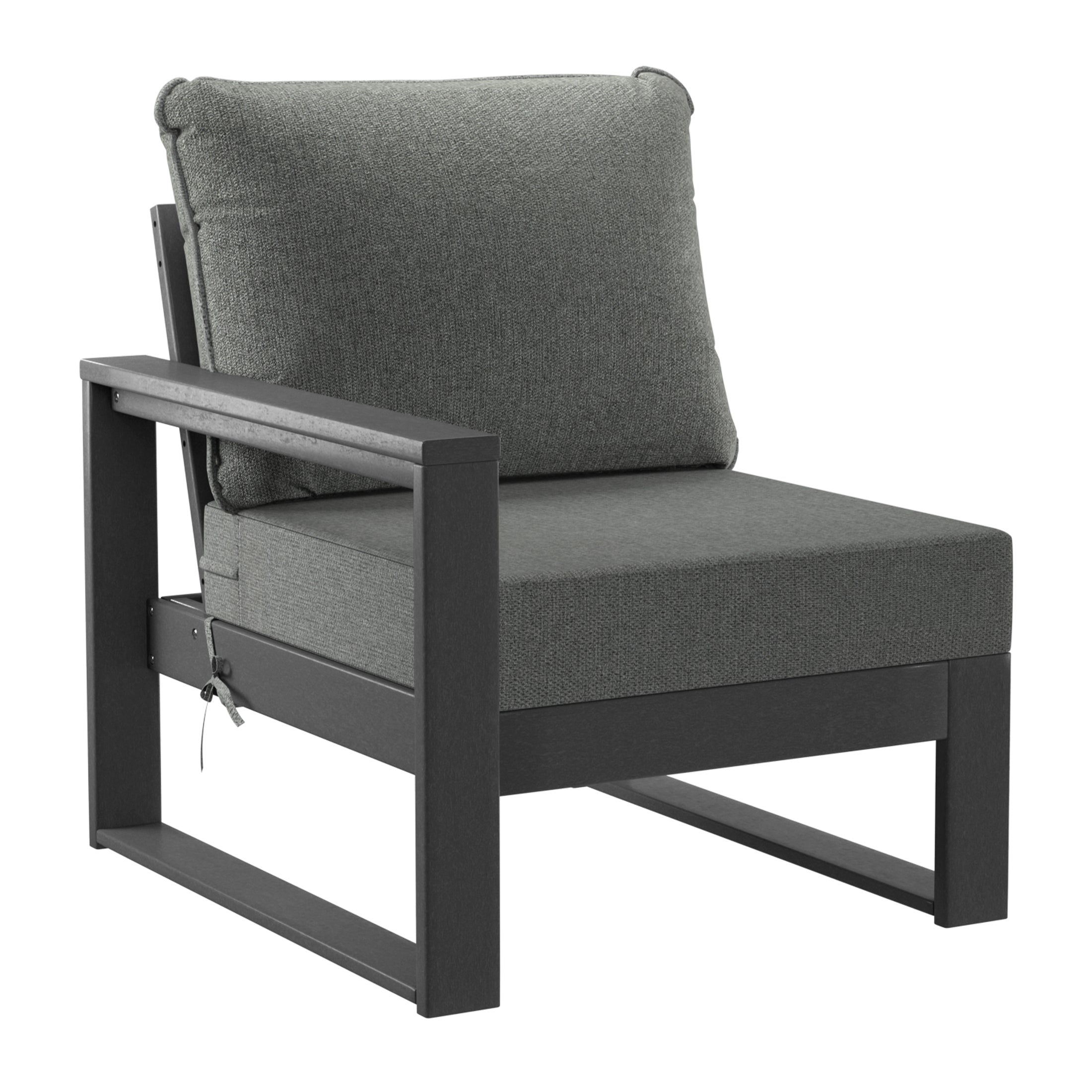 Montara 8-Piece Modern HDPE Outdoor Patio Furniture Conversation Set with Coffee Table and Ottomans