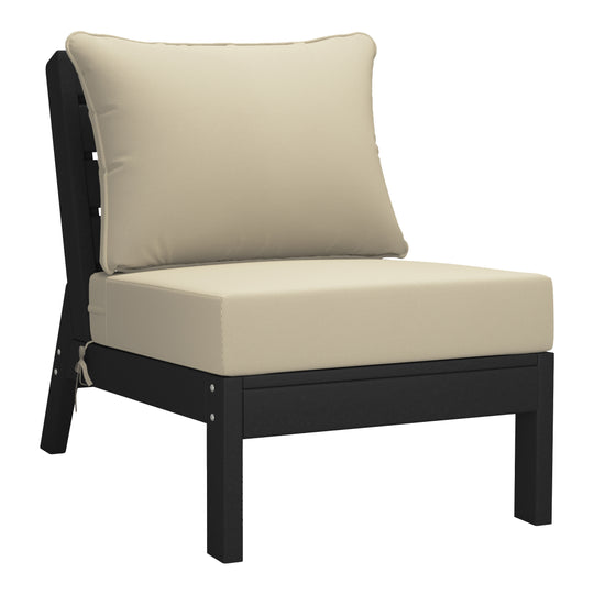 Avalon Outdoor Patio HDPE Sectional Sofa with Patio Cushions