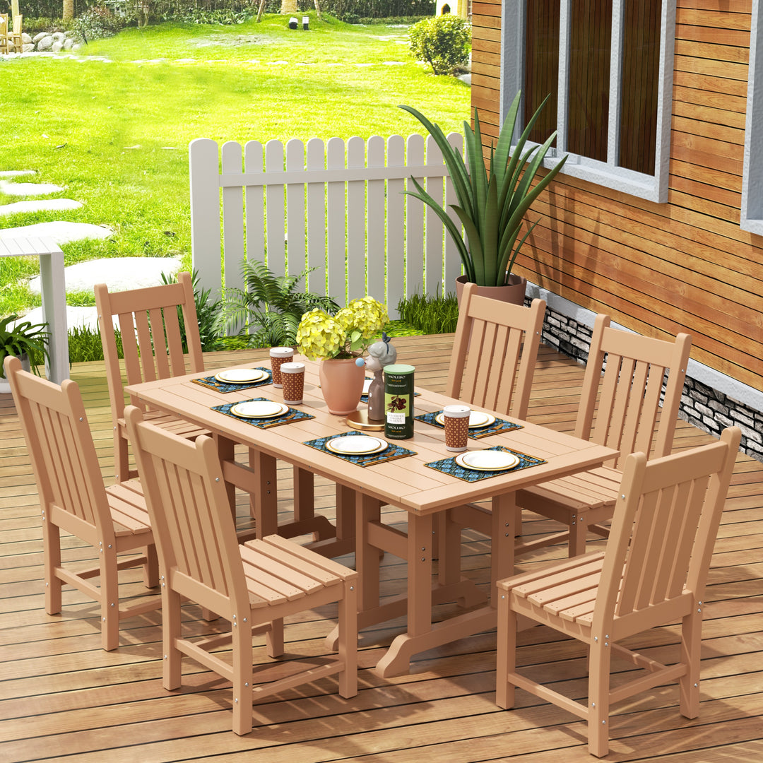 Malibu 7 Piece Outdoor Patio Dining Set Outdoor Table and Chair Set