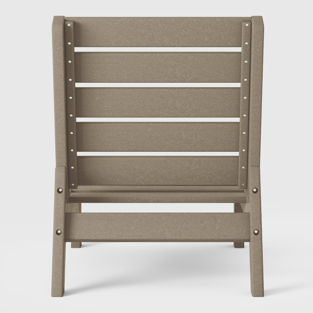 Avalon Outdoor HDPE Deep Seating Modular Armless Patio Chair with Patio Cushions