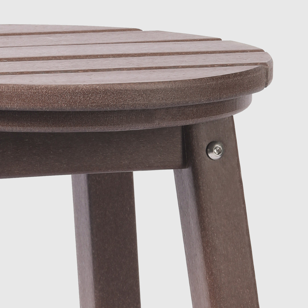Malibu 24" HDPE Outdoor Patio Round Counter Height Bar Stool