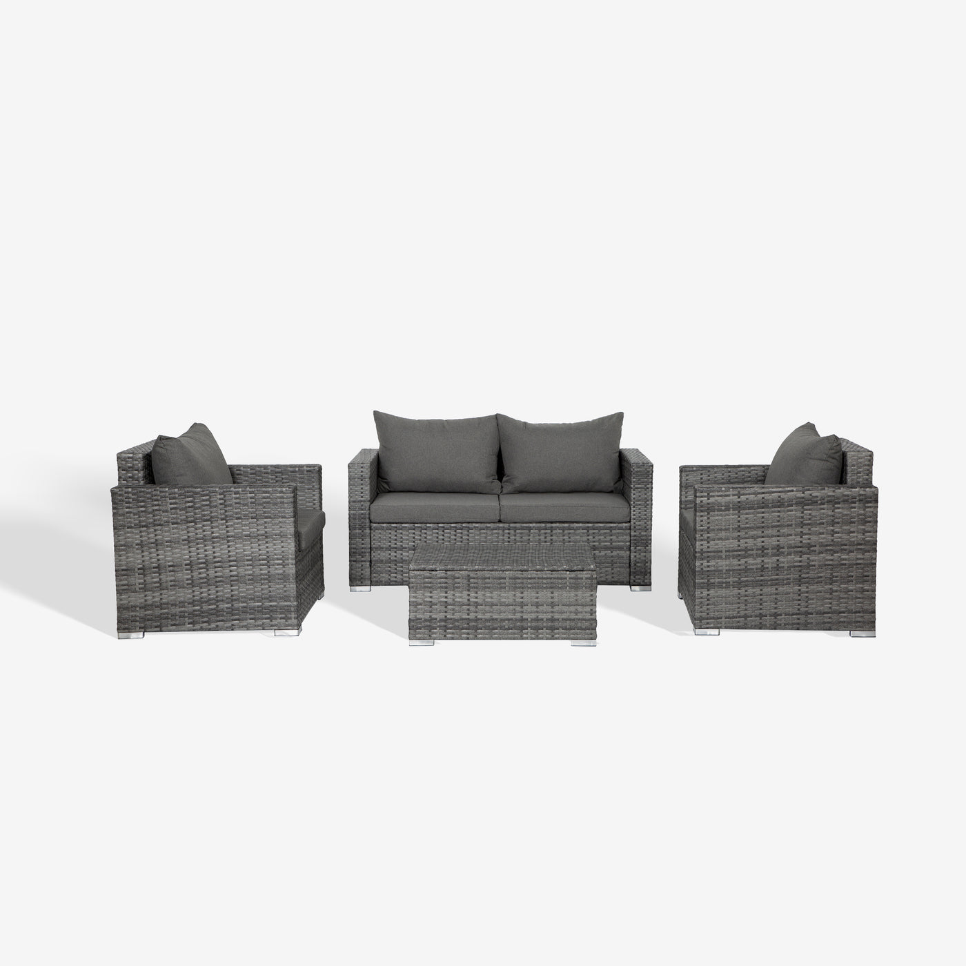 Bronklyn 4-Piece Modern Patio Conversation Sofa Set