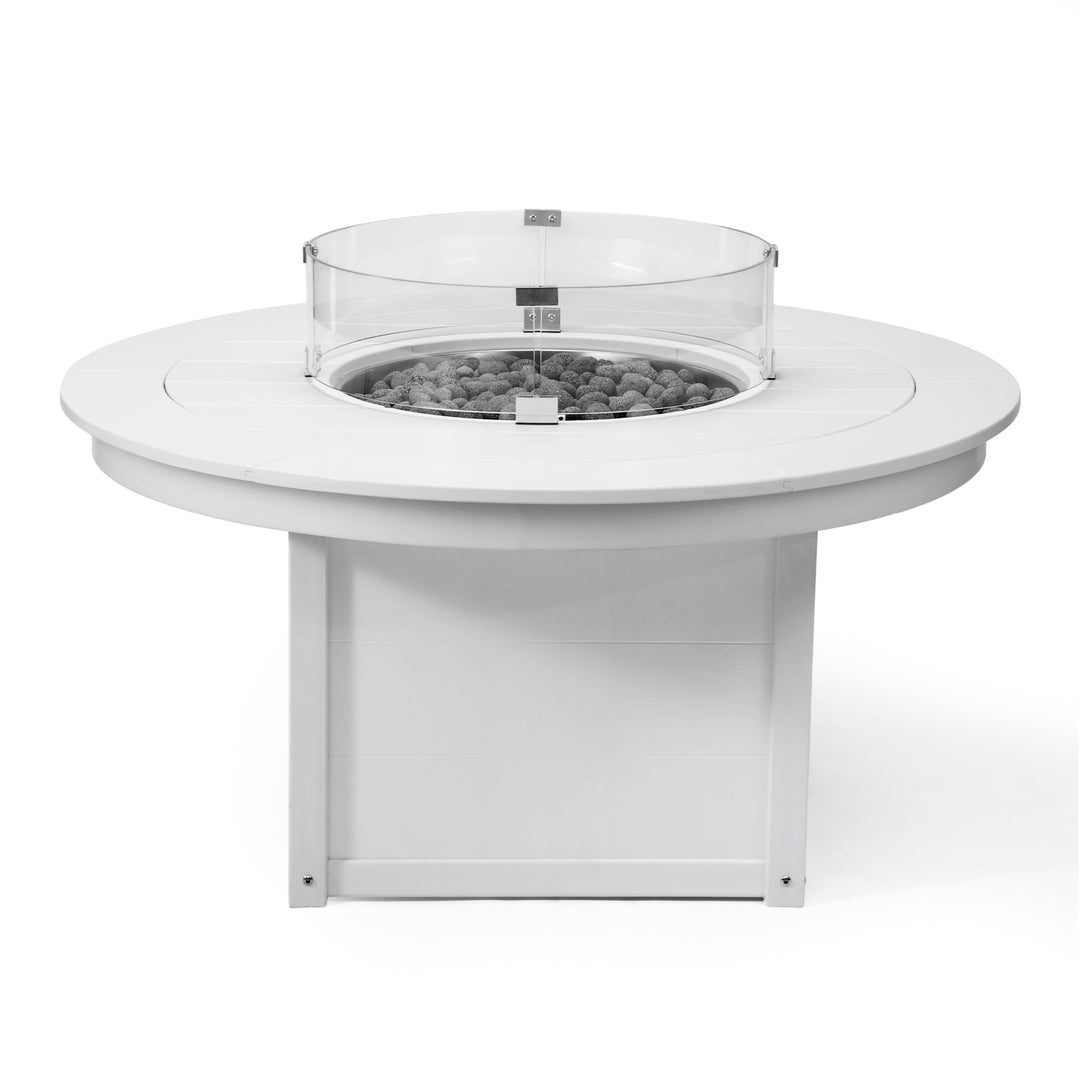 Helios 47" Modern Outdoor 55,000 BTU Patio Propane Round Fire Pit Table