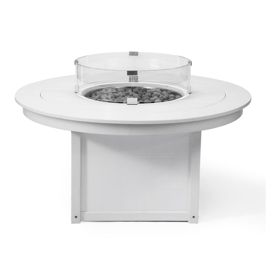 Helios 47" Modern Outdoor 55,000 BTU Patio Propane Round Fire Pit Table