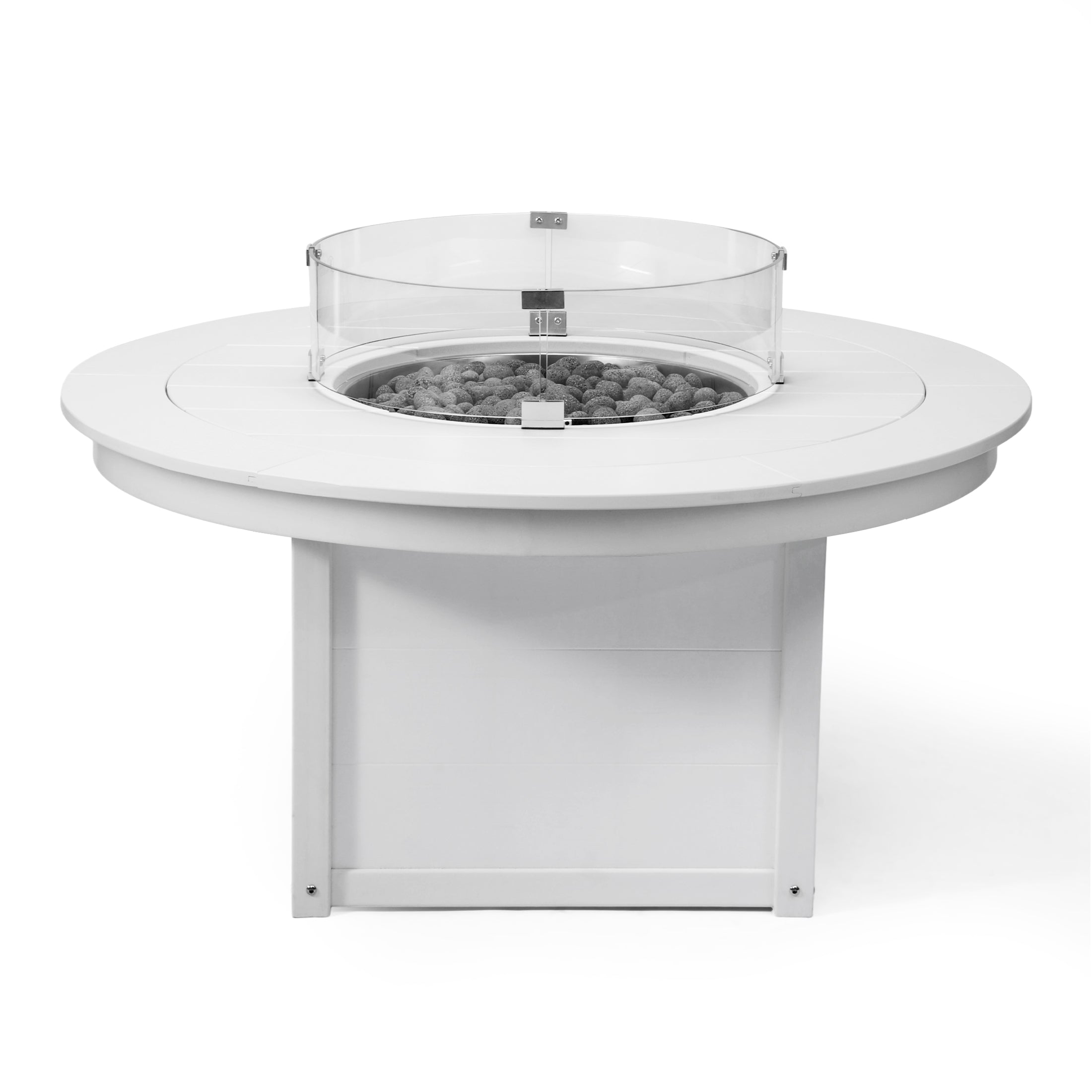 Helios 47" Modern Outdoor 55,000 BTU Patio Propane Round Fire Pit Table