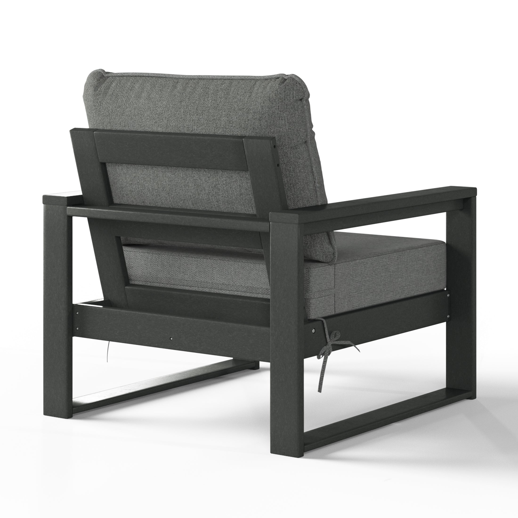 Montara Outdoor Modern 3-Piece HDPE Patio Sofa Set with Side Table