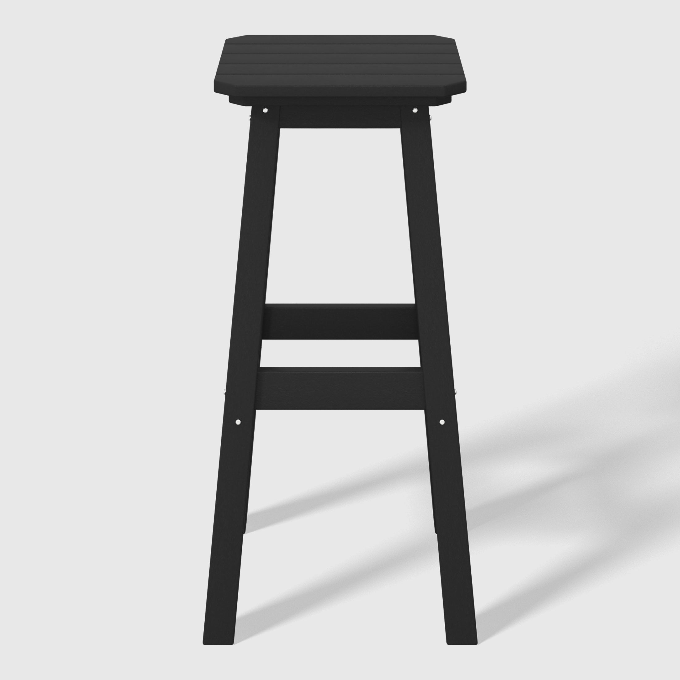Malibu 29" HDPE Outdoor Patio Square Bar Stools (Set of 3)