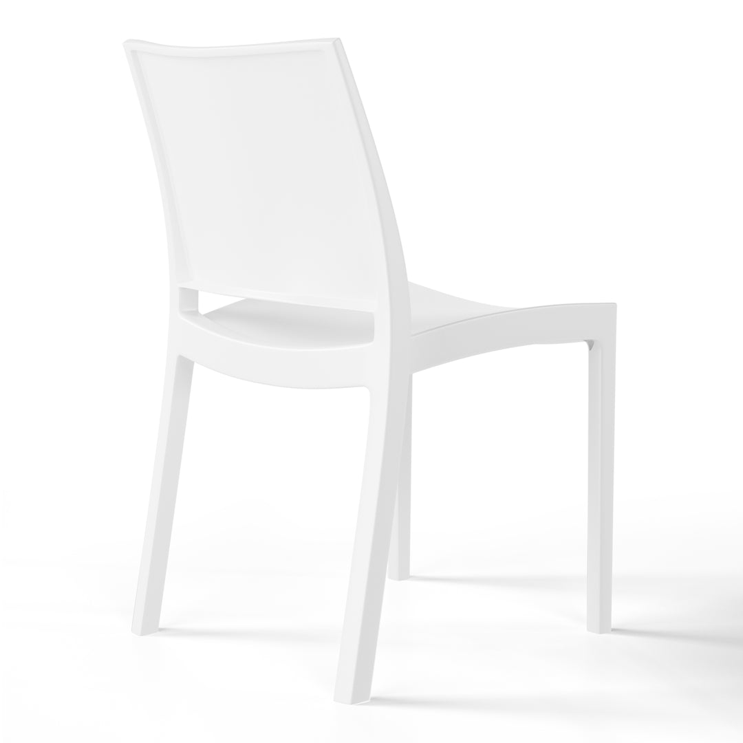 Playa Modern Polypropylene Stackable Plastic Patio Dining Chair (Set of 2)
