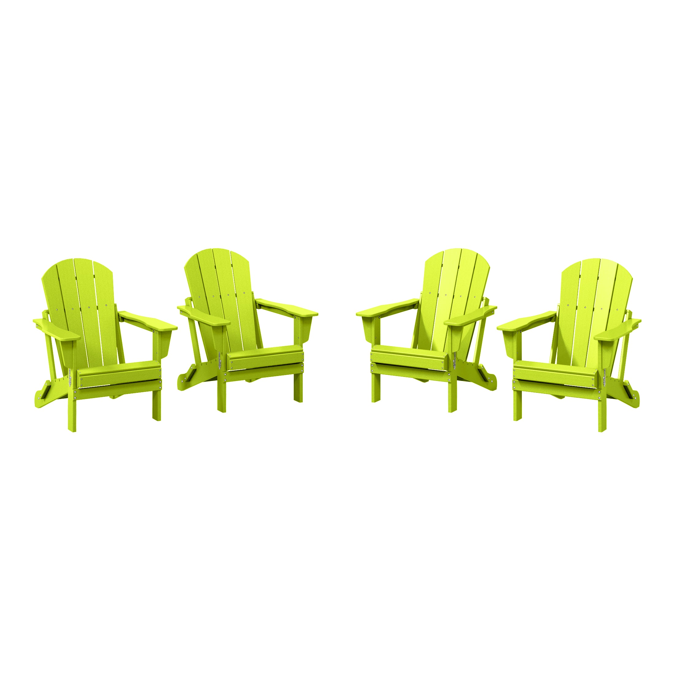 Malibu outdoor folding Poly Adirondack chair (Set of 4)