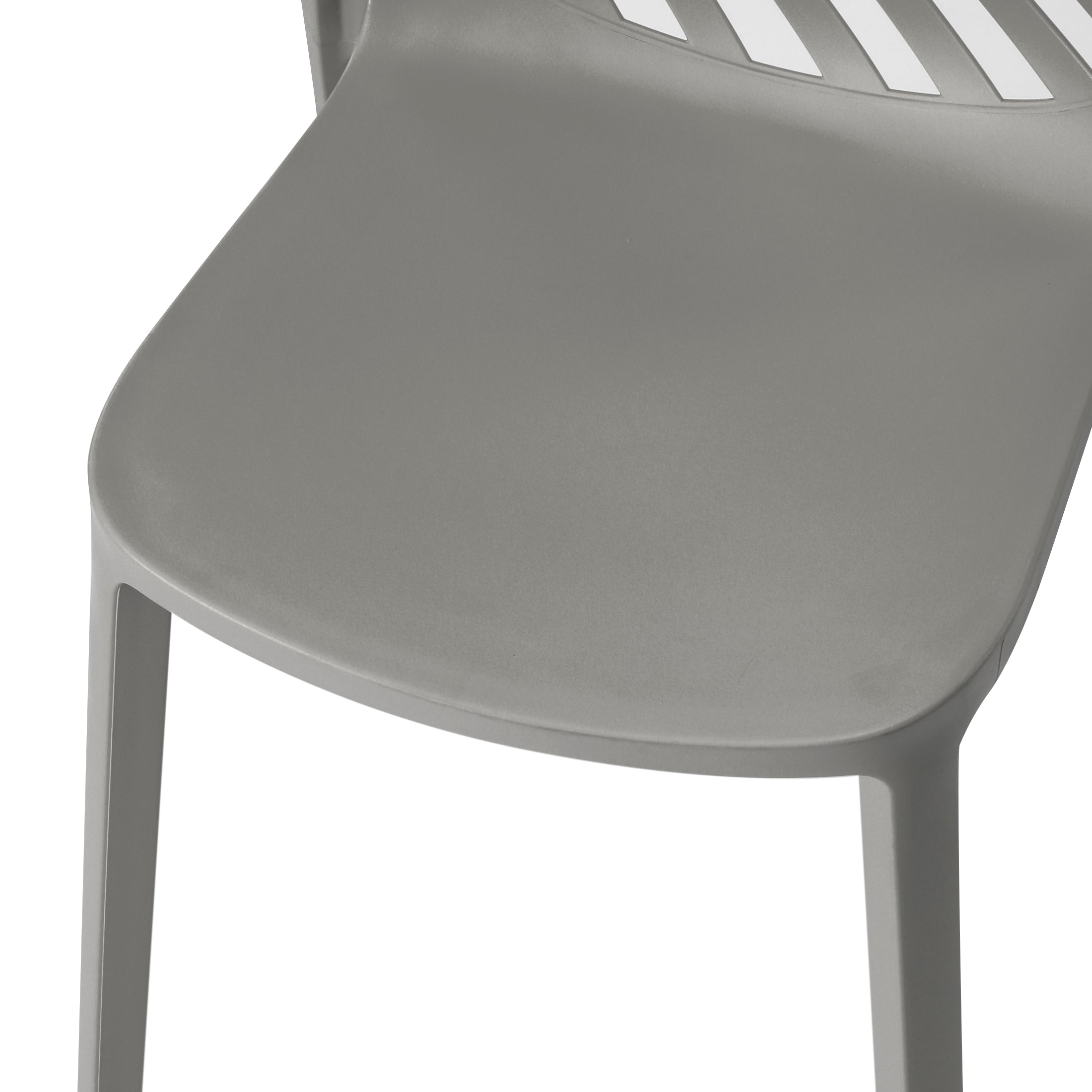 Playa Outdoor Modern Stackable Polypropylene Plastic Patio Bistro Dining Side Chairs (Set of 2)
