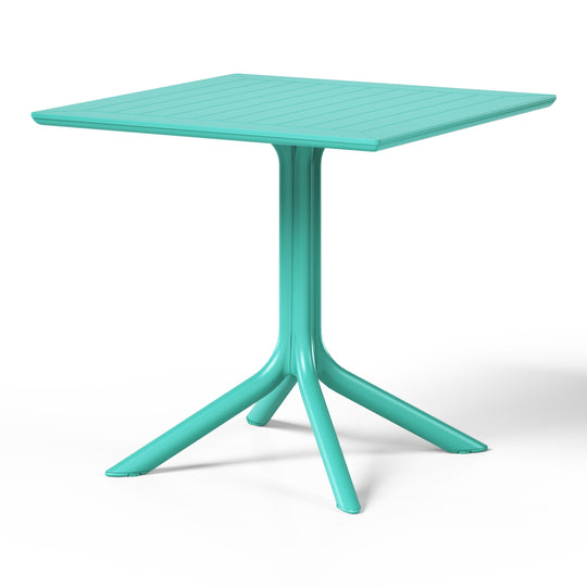Playa 5-Piece Resin Square Patio Dining Table Set with Stackable Patio Dining Chairs