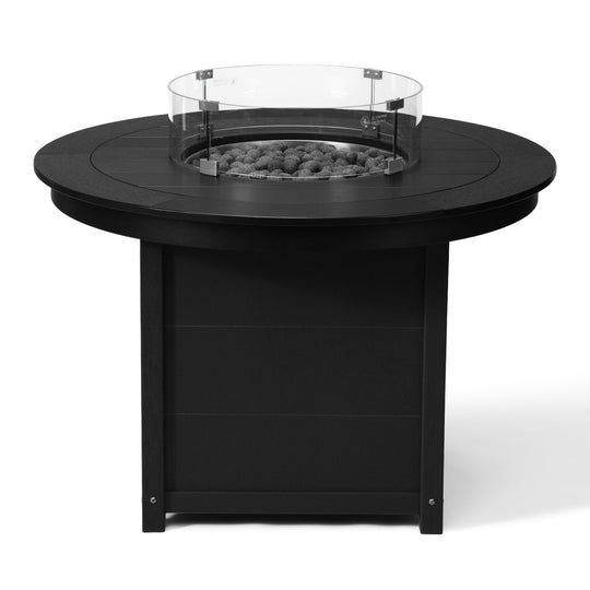 Helios 47" Modern Outdoor Patio Propane Gas Round Fire Pit Table