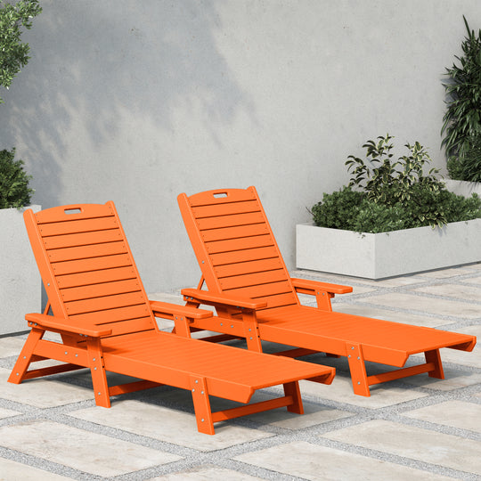 Malibu Poly Reclining Chaise Lounge (Set Of 2)