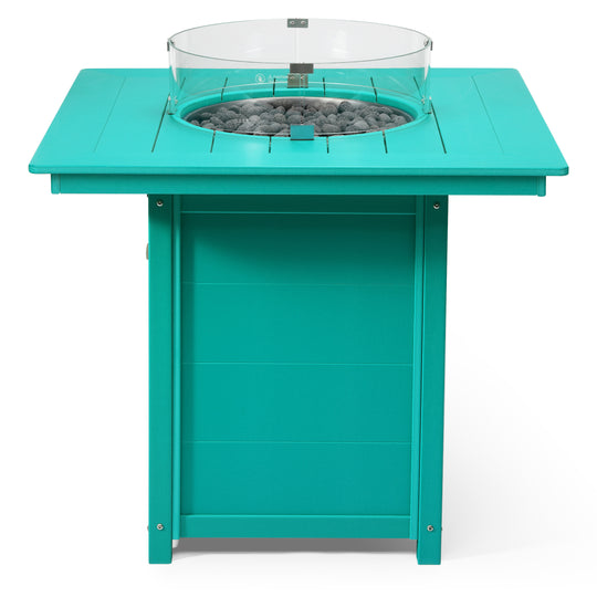 Helios 42" Modern Outdoor Patio Gas Propane Square Fire Pit Table