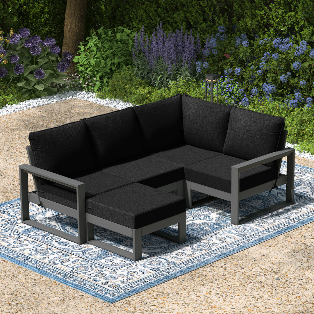 Montara 5-piece Outdoor Sectional Modular Patio Furniture Sofa Set