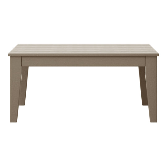 Malibu Low Outdoor HDPE Patio Rectangle Coffee Table