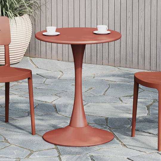Playa 23.5" Round Outdoor Indoor Metal Cocktail Dining Table