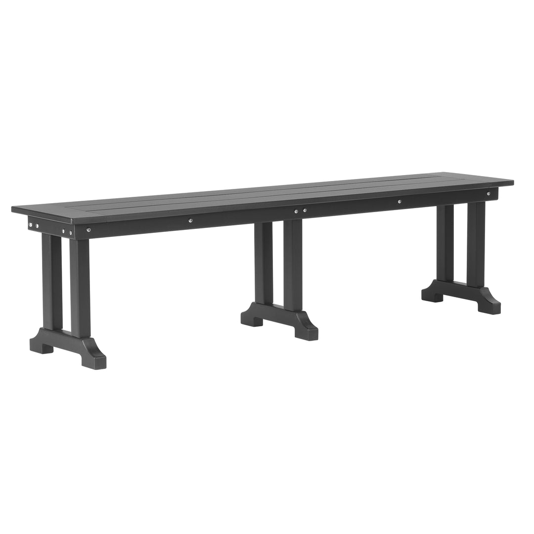 Ashore 6 Piece Outdoor Patio Dining Table and Armchair Dining Bench Set