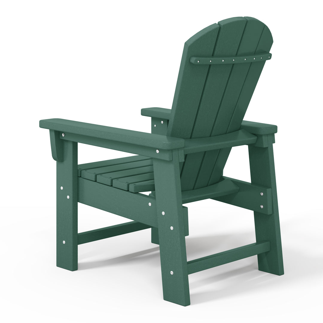 Malibu Kids Outdoor HDPE Adirondack Plastic Patio Chair