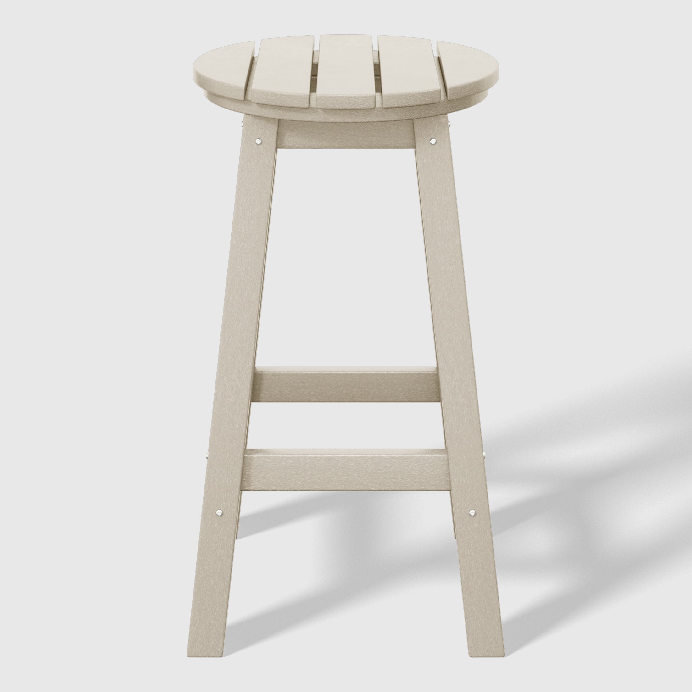 Malibu 24" HDPE Outdoor Patio Round Counter Height Bar Stool