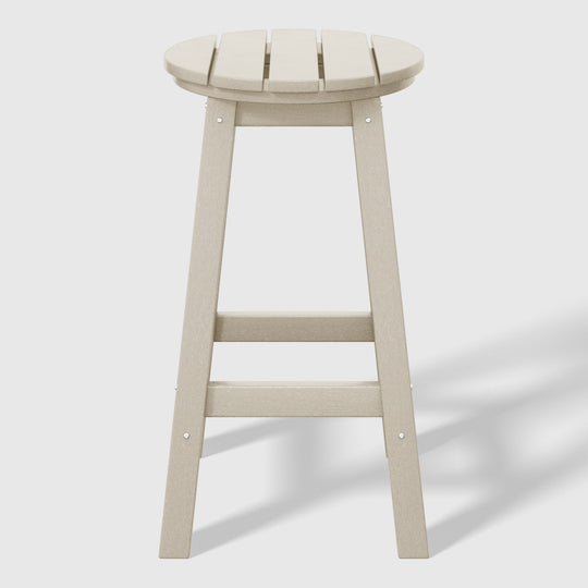 Malibu 24" HDPE Outdoor Patio Round Counter Height Bar Stool