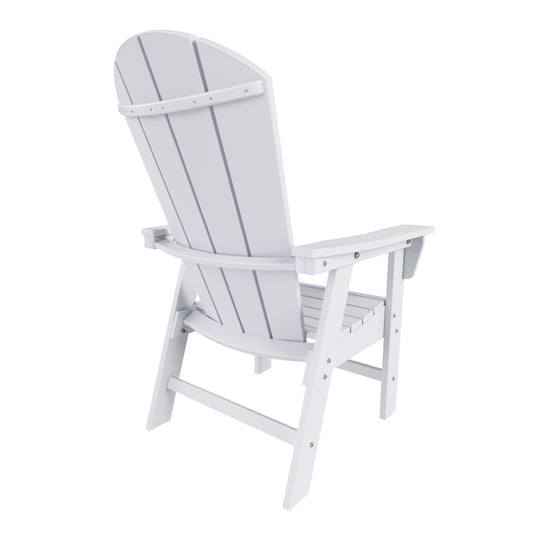 Malibu Outdoor Patio HDPE Plastic Adirondack Dining Chair