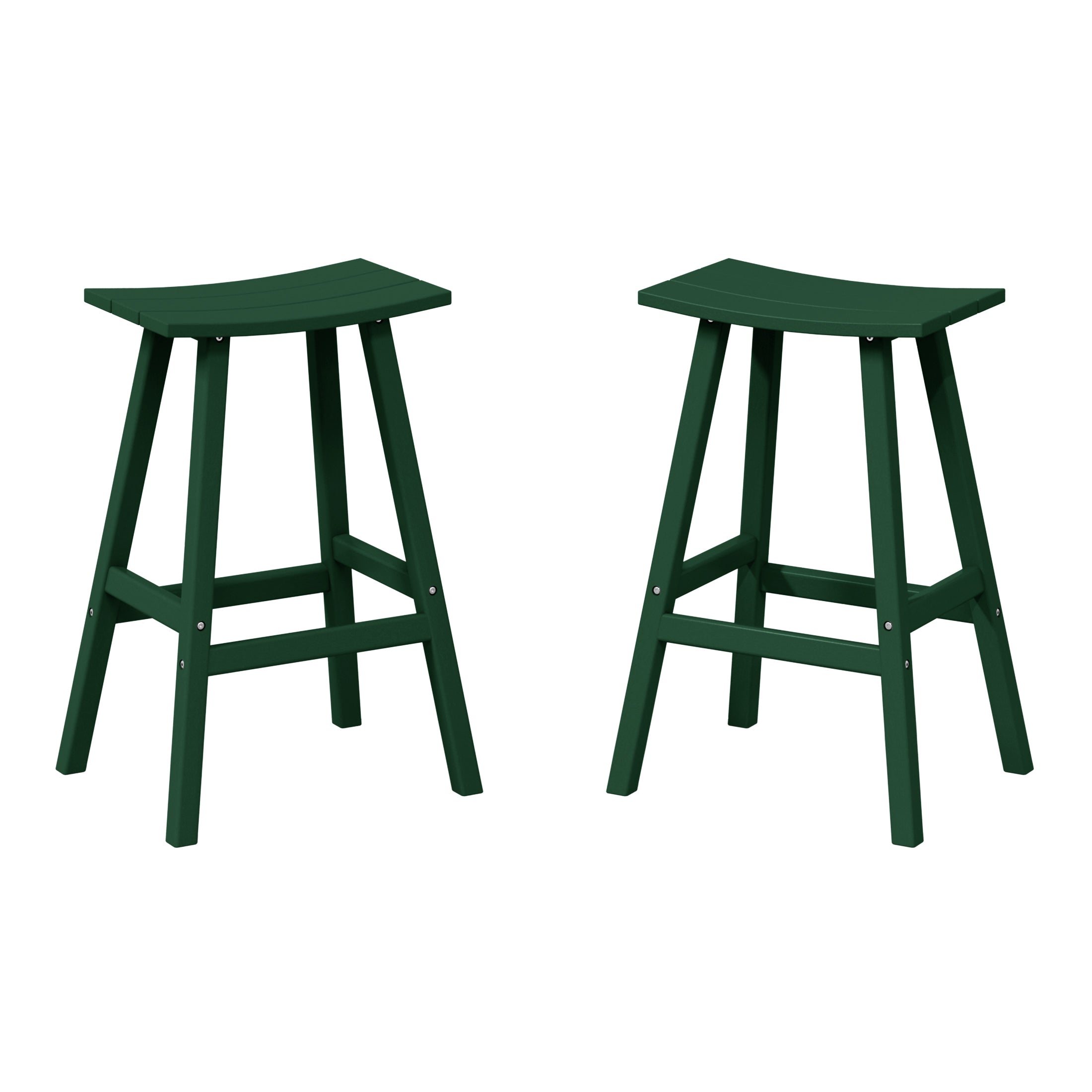 Malibu 29" HDPE Outdoor Patio Bar Height Bar Stools (Set of 2)