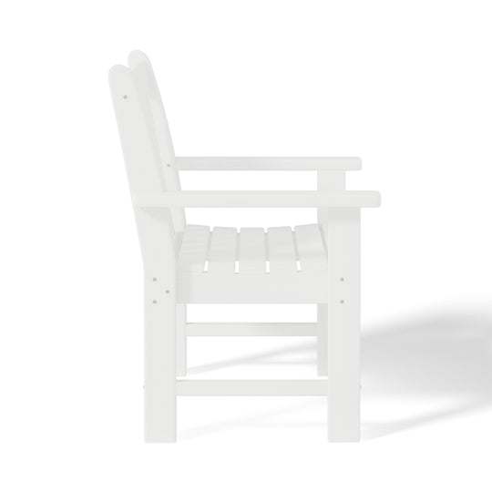 Malibu Outdoor Patio 3-Piece HDPE Adirondack Garden Chairs with Square Adirondack Side Table Set
