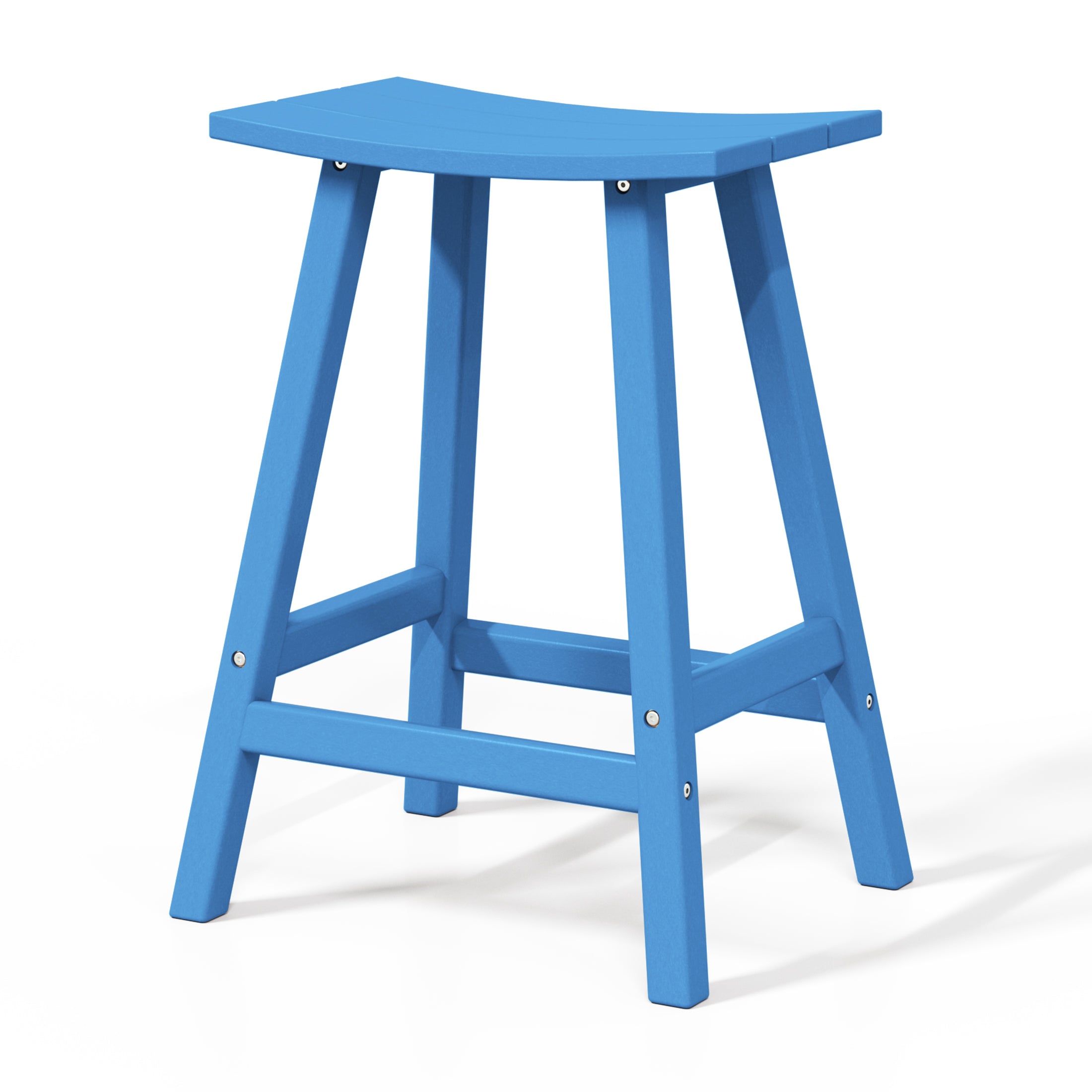 Malibu 24" HDPE Outdoor Patio Counter Height Bar Stools (Set of 2)