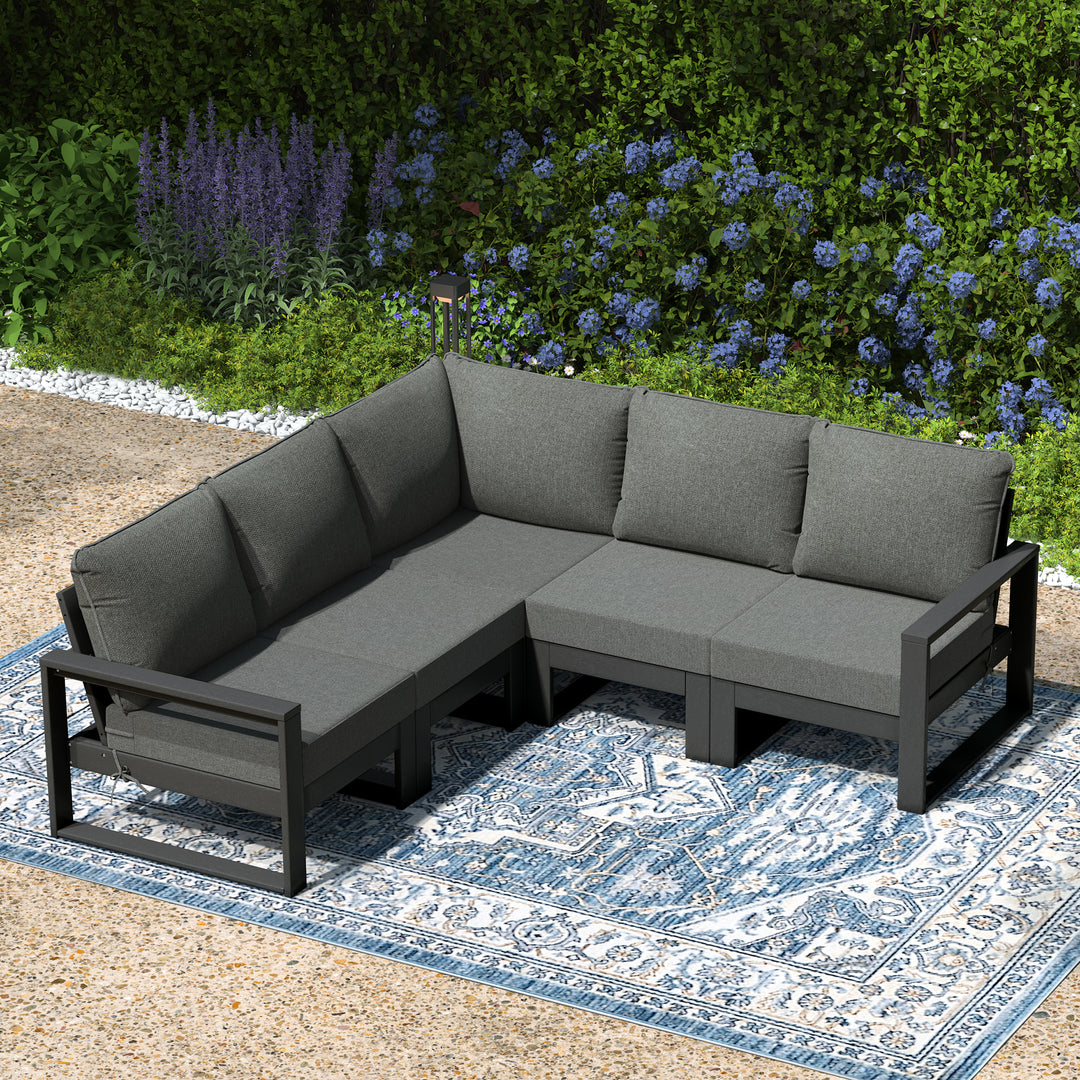 Montara 5-Piece Outdoor Patio Corner Sectional Sofa Conversation Set