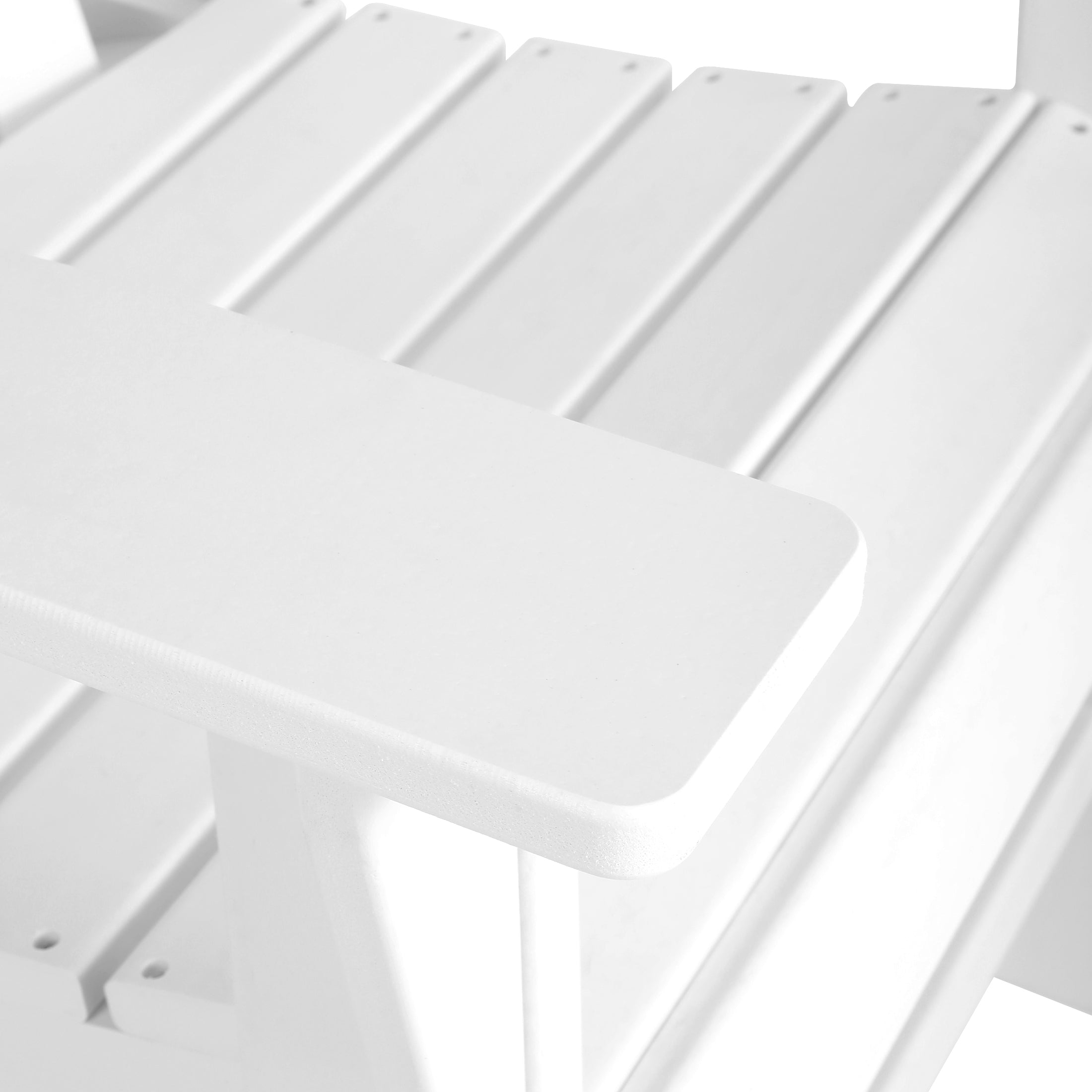 Ashore Outdoor Patio HDPE Plastic Modern Adirondack Dining Chairs (Set of 2)