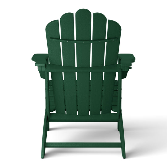 Highland Outdoor Patio HDPE Adirondack Chair With Cup Holder and Table Set